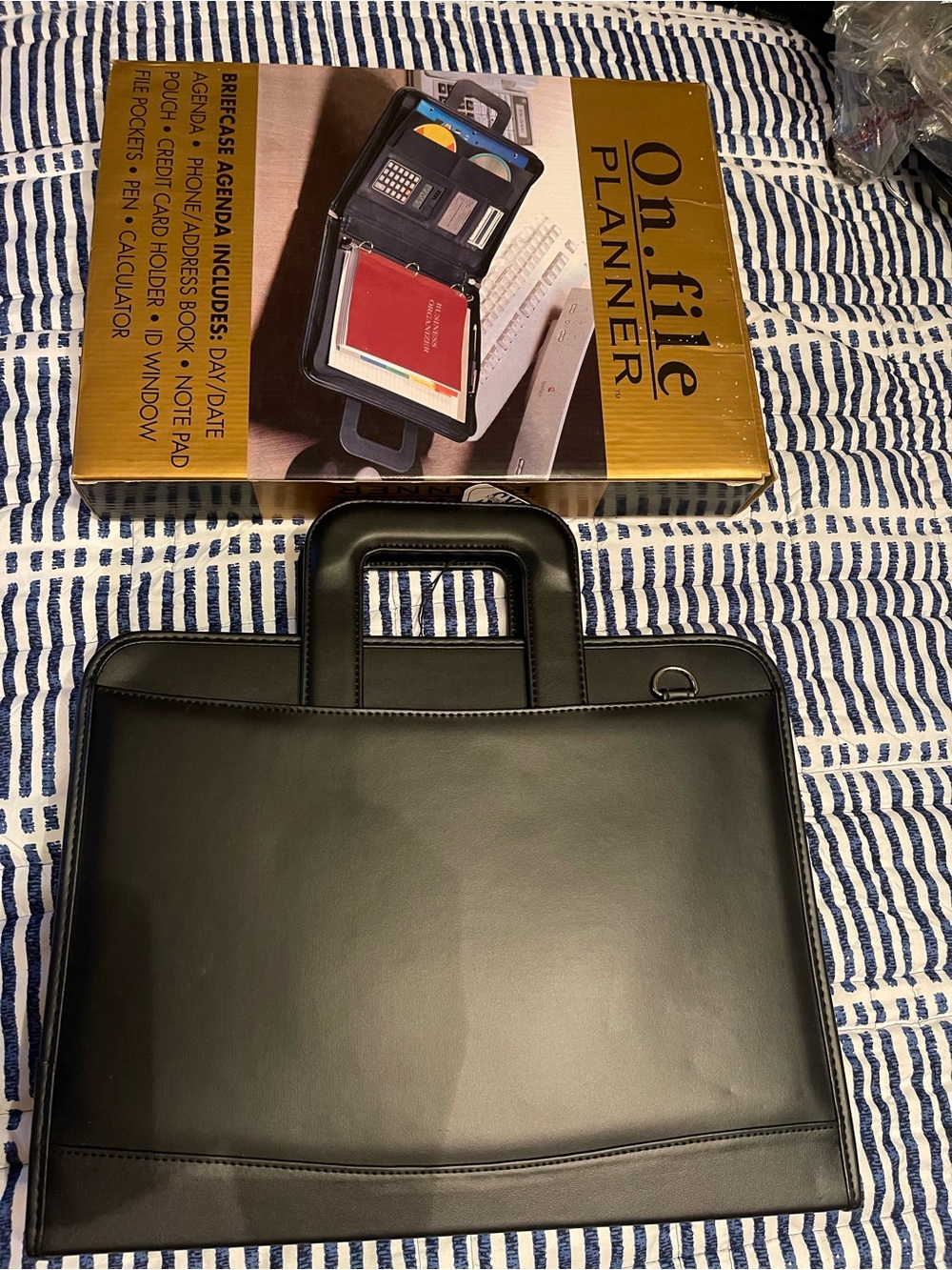 On.file Planner Briefcase Agenda - Black